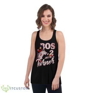 Justin Turner Boston Team Shirt - Women's Flowy Racerback Tank