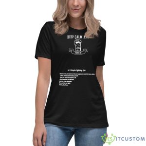 Keep Calm And Fight On Shirt - Women's Relaxed Short Sleeve Jersey Tee