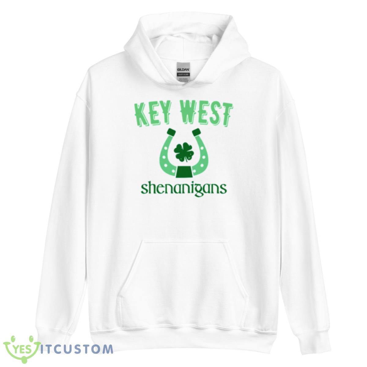 Key West Shenanigans St Patrick’s Day Horseshoe Clover Shirt 3 Key West Shenanigans St Patrick’s Day Horseshoe Clover Shirt - Unisex Heavy Blend Hooded Sweatshirt