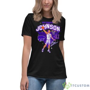Keyontae Johnson K State Wildcats Caricature Shirt - Women's Relaxed Short Sleeve Jersey Tee