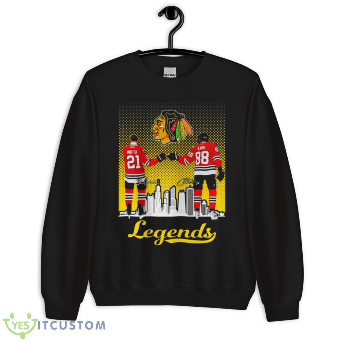 Legend Chicago Blackhawks Stan Mikita Vs Patrick Kane City Signatures Shirt 13 Legend Chicago Blackhawks Stan Mikita Vs Patrick Kane City Signatures Shirt - Unisex Crewneck Sweatshirt