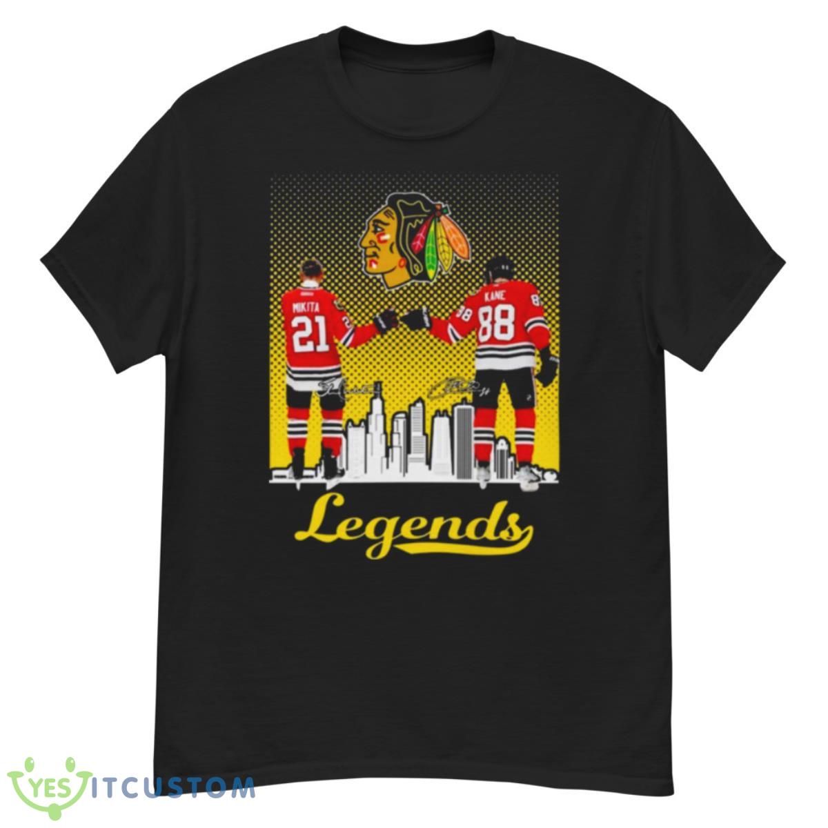 Legend Chicago Blackhawks Stan Mikita Vs Patrick Kane City Signatures Shirt 12 Legend Chicago Blackhawks Stan Mikita Vs Patrick Kane City Signatures Shirt - G500 Men’s Classic T-Shirt