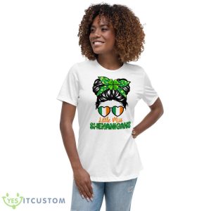 Little Miss Shenanigans St Patricks Day Kids Girls Toddler Shirt - Women's Relaxed Short Sleeve Jersey Tee