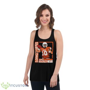 Longhorns Vince Young 10 Shirt - Women's Flowy Racerback Tank