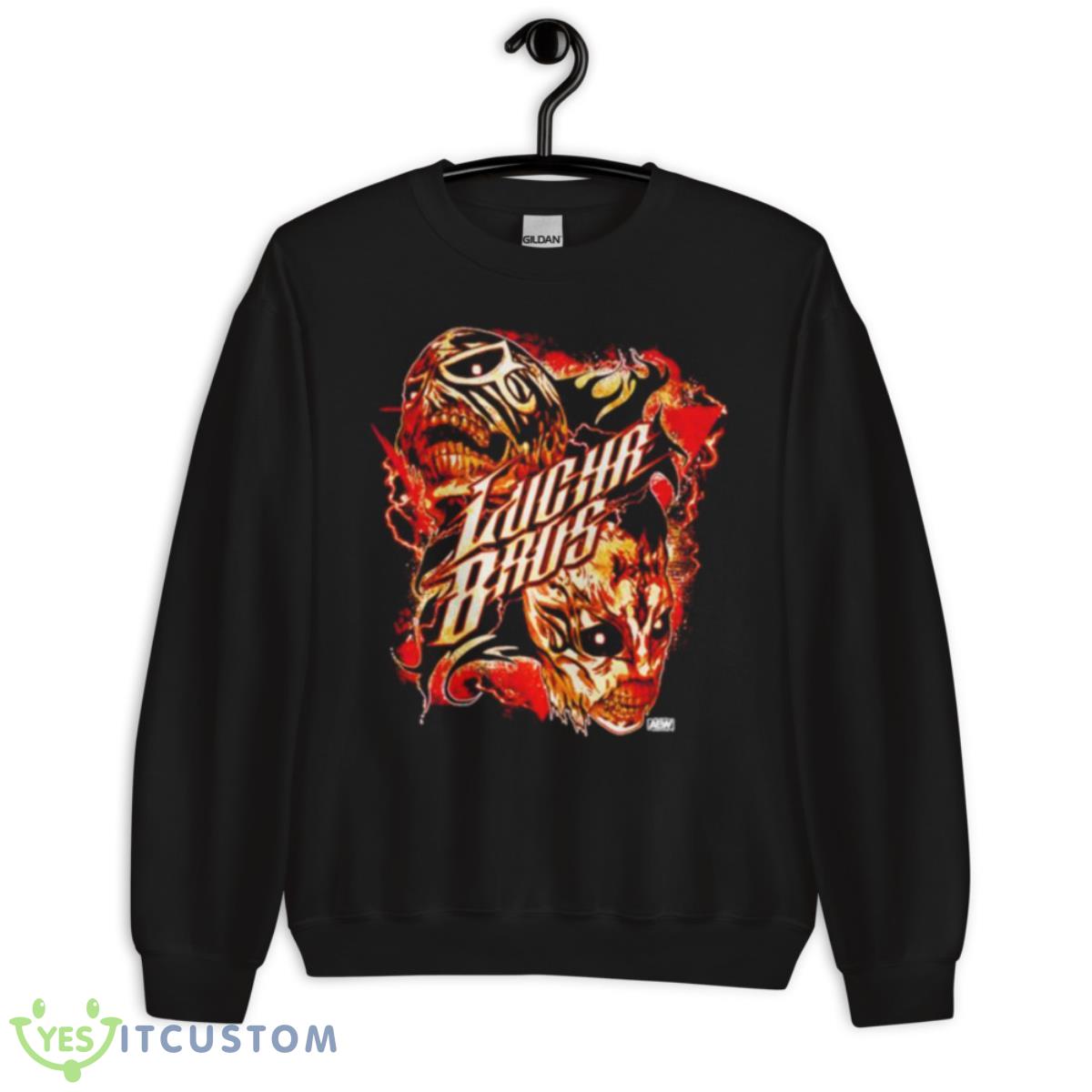 Lucha Bros Del Infierno Shirt 3 Lucha Bros Del Infierno Shirt - Unisex Crewneck Sweatshirt