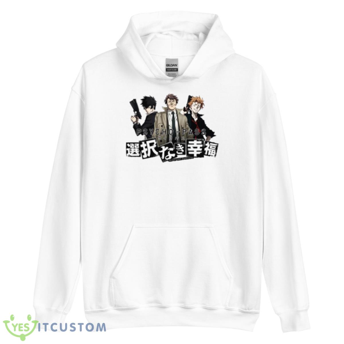 Mandatory Happiness Psycho Pass Shirt 11 Mandatory Happiness Psycho Pass Shirt - Unisex Heavy Blend Hooded Sweatshirt