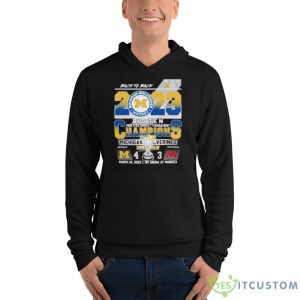 Michigan Ice Hockey Back 2 Back 2023 B1G Tournament Champions Shirt 7 Michigan Ice Hockey Back 2 Back 2023 B1G Tournament Champions Shirt - Unisex Fleece Pullover Hoodie