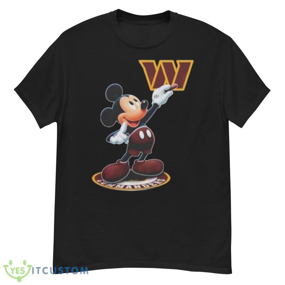 Mickey Mouse NFL Washington commanders logo 2023 shirt 2 Mickey Mouse NFL Washington commanders logo 2023 shirt Product Photo 2