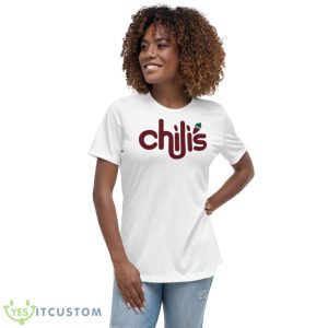 Mike Golic Jr Wearing Chilis Shirt - Women's Relaxed Short Sleeve Jersey Tee