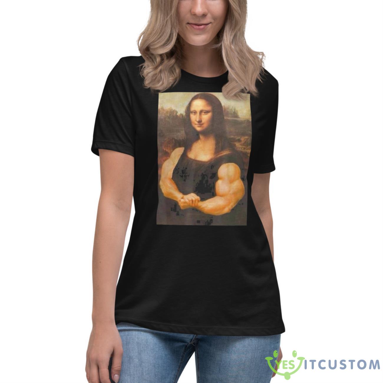 Mona Lisa Bodybuilding Muscle Gym Workout Outfits Shirt 6 Mona Lisa Bodybuilding Muscle Gym Workout Outfits Shirt - Women's Relaxed Short Sleeve Jersey Tee