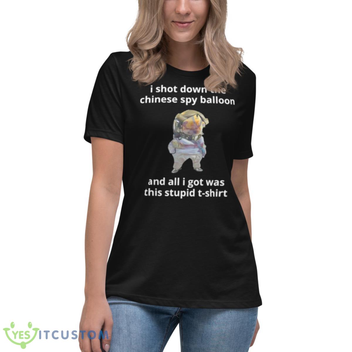 Nafo I Shot Down The Chinese Spy Balloon Shirt 6 Nafo I Shot Down The Chinese Spy Balloon Shirt - Women's Relaxed Short Sleeve Jersey Tee