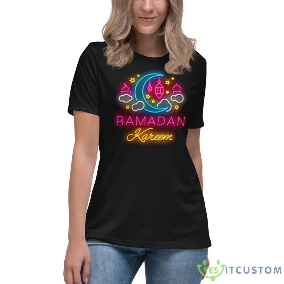 Neon Art Ramadan Kareem Shirt 6 Neon Art Ramadan Kareem Shirt - Women's Relaxed Short Sleeve Jersey Tee