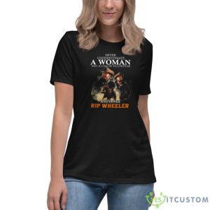 Never Underestimate A Woman Who Is A Fan Of Yellowstone Shirt - Women's Relaxed Short Sleeve Jersey Tee