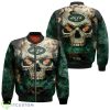 New York Jets 3d Skull Fire Jersey Bomber Jacket Product Photo 1