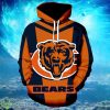 NFL Chicago Bears Big Logo Orange Hoodies Print Full Product Photo 1