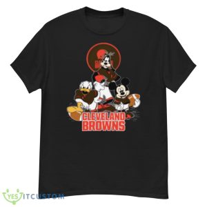 NFL Cleveland Browns Mickey Mouse Donald Duck Goofy Football Shirt T-Shirt Product Photo 2