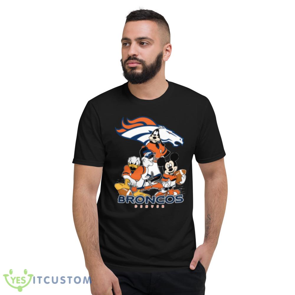 NFL Denver Broncos Mickey Mouse Donald Duck Goofy Football Shirt T-Shirt 23 NFL Denver Broncos Mickey Mouse Donald Duck Goofy Football Shirt T-Shirt Product Photo 4