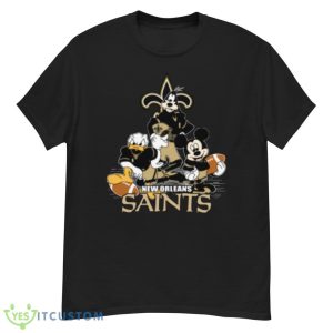 NFL New Orleans Saints Mickey Mouse Donald Duck Goofy Football Shirt T-Shirt Product Photo 2