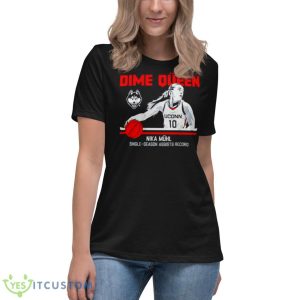 Nika Mühl Dime Qüeen Single Season Assists Record Shirt 11 Nika Mühl Dime Qüeen Single Season Assists Record Shirt - Women's Relaxed Short Sleeve Jersey Tee