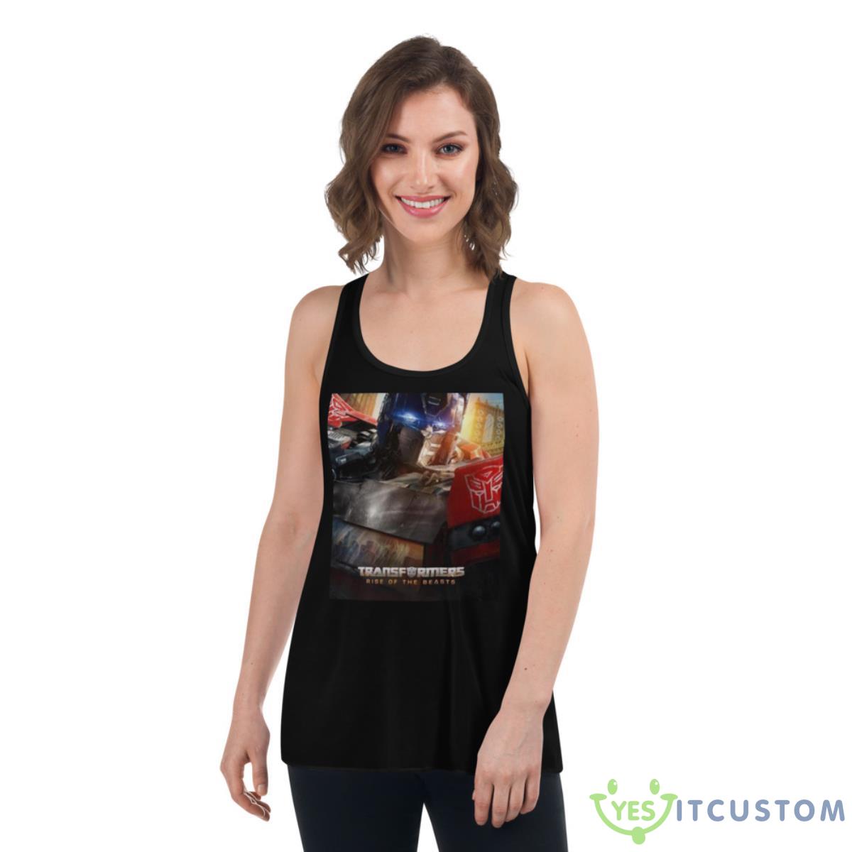 Optimus Prime In Transformers Rise Of The Beasts First Shirt 5 Optimus Prime In Transformers Rise Of The Beasts First Shirt - Women's Flowy Racerback Tank