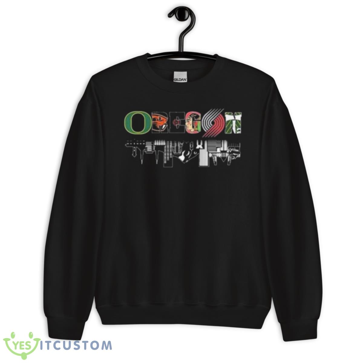 Oregon Sports Water Reflection Skyline Shirt 3 Oregon Sports Water Reflection Skyline Shirt - Unisex Crewneck Sweatshirt