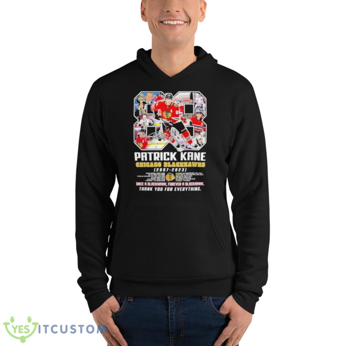 Patrick Kane Chicago Blackhawks 2007 – 2023 Thank You For Everything Signature Shirt 4 Patrick Kane Chicago Blackhawks 2007 – 2023 Thank You For Everything Signature Shirt - Unisex Fleece Pullover Hoodie
