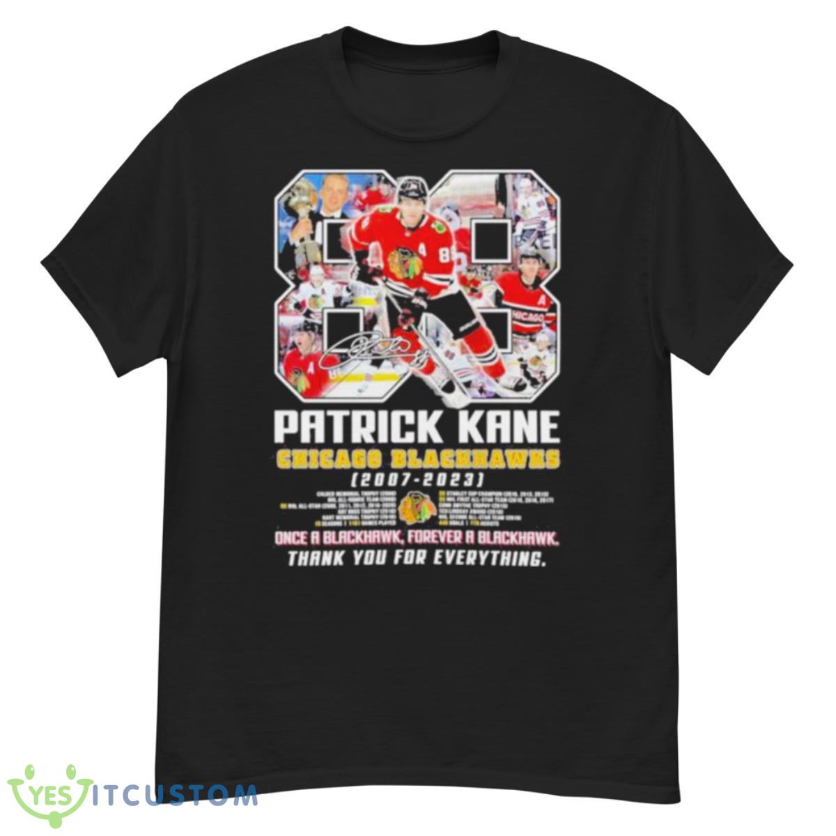 Patrick Kane Chicago Blackhawks 2007 – 2023 Thank You For Everything Signature Shirt 12 Patrick Kane Chicago Blackhawks 2007 – 2023 Thank You For Everything Signature Shirt - G500 Men’s Classic T-Shirt
