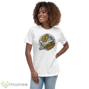 Paul Massaro Wearing F 16 Let’s Rock For Ukraine Shirt - Women's Relaxed Short Sleeve Jersey Tee