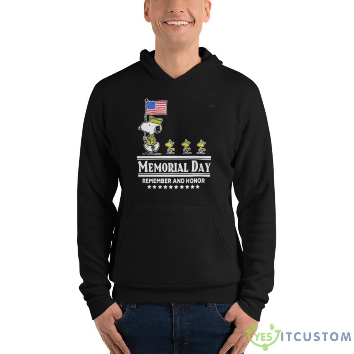 Peanuts Snoopy Memorial Day Remember And Honor Shirt 4 Peanuts Snoopy Memorial Day Remember And Honor Shirt - Unisex Fleece Pullover Hoodie