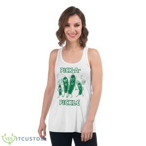 Pick A Pickle Shirt 8 Pick A Pickle Shirt - Women's Flowy Racerback Tank