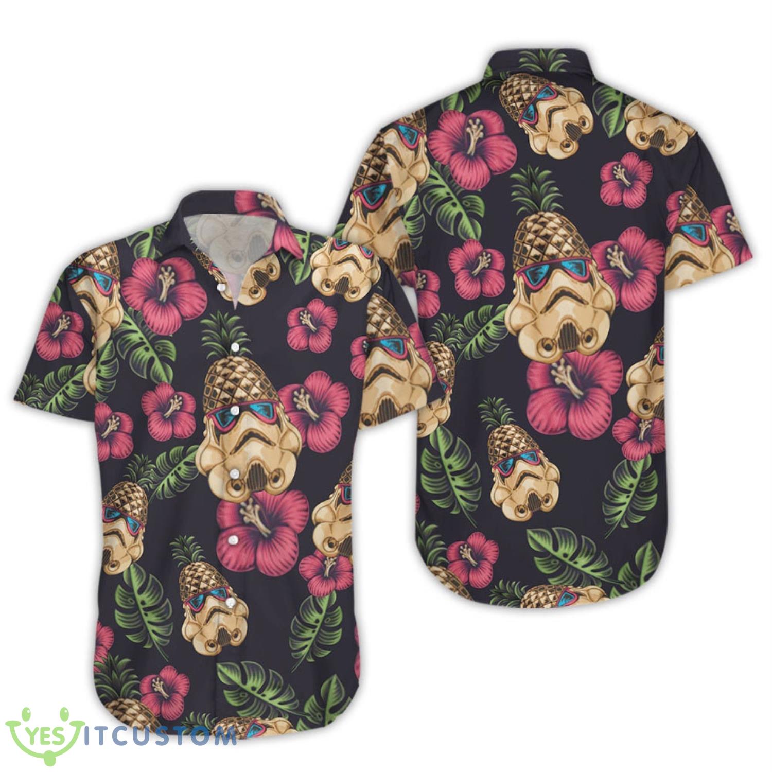 Pineapple Pineapple Trooper Summer Button Down Shirt Tropical Themed Gift Ideas 3 Pineapple Pineapple Trooper Summer Button Down Shirt Tropical Themed Gift Ideas Product Photo 3