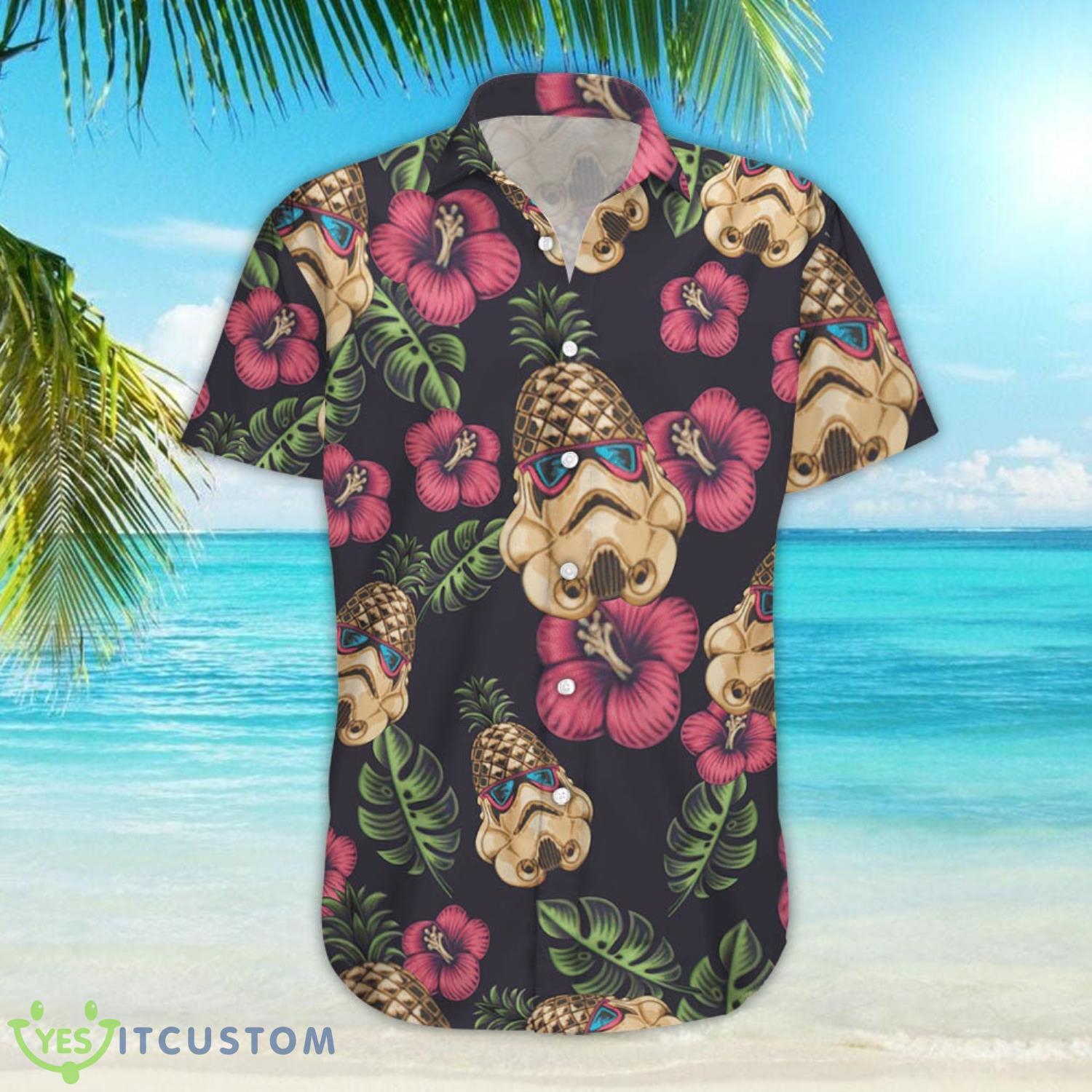 Pineapple Pineapple Trooper Summer Button Down Shirt Tropical Themed Gift Ideas 4 Pineapple Pineapple Trooper Summer Button Down Shirt Tropical Themed Gift Ideas Product Photo 4