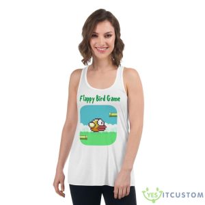 Pixel Art Flappy Bird Game Shirt - Women's Flowy Racerback Tank
