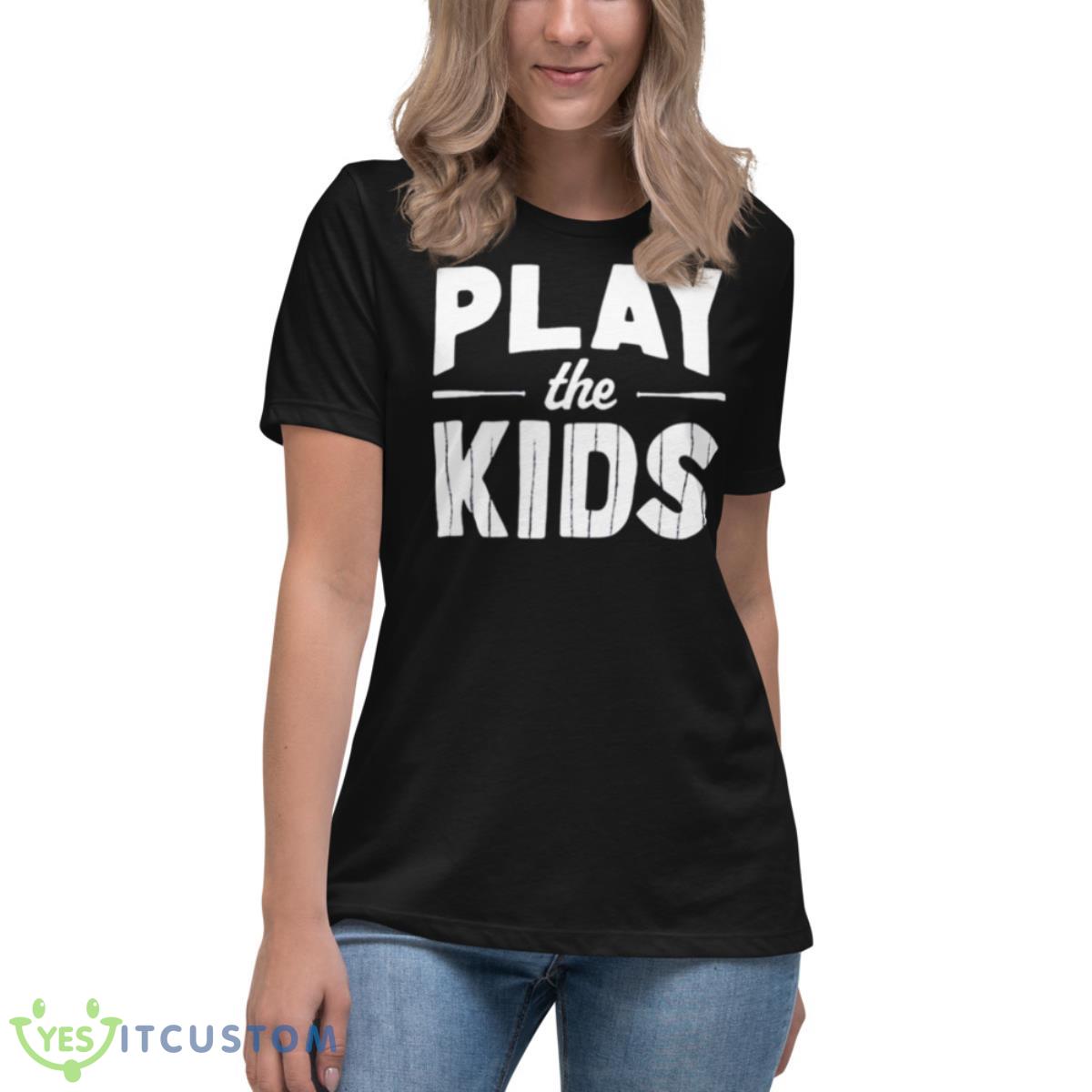 Play The Kids NY Yankees Baseball Shirt 6 Play The Kids NY Yankees Baseball Shirt - Women's Relaxed Short Sleeve Jersey Tee