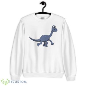 Purple Dinosaur Design Retro Shirt - Unisex Heavy Blend Crewneck Sweatshirt