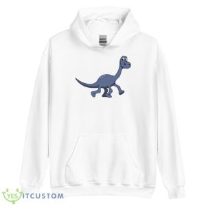Purple Dinosaur Design Retro Shirt - Unisex Heavy Blend Hooded Sweatshirt