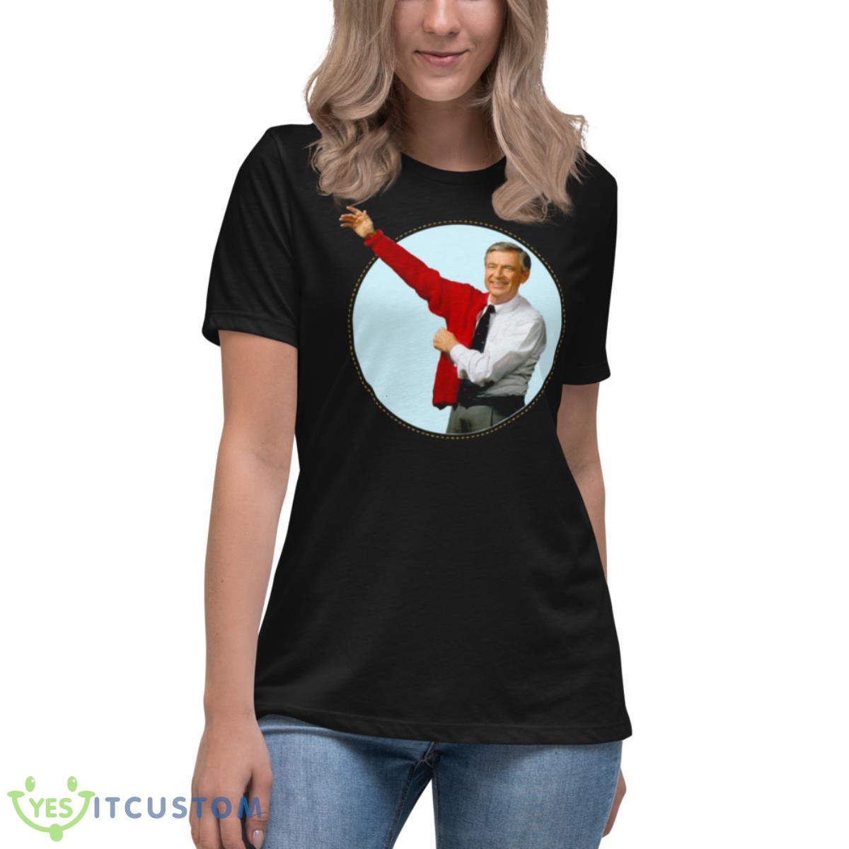 Red Shirt Mister Rogers’ Neighborhood Shirt 6 Red Shirt Mister Rogers’ Neighborhood Shirt - Women's Relaxed Short Sleeve Jersey Tee
