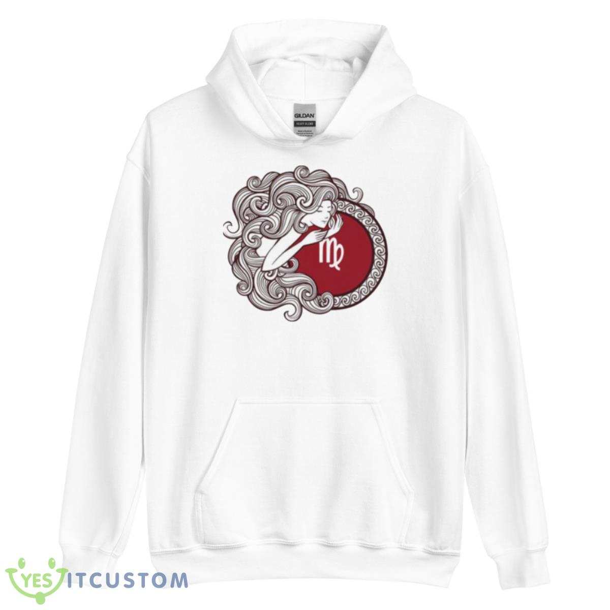 Red Virgo Astrology Maiden Zodiac Shirt 3 Red Virgo Astrology Maiden Zodiac Shirt - Unisex Heavy Blend Hooded Sweatshirt