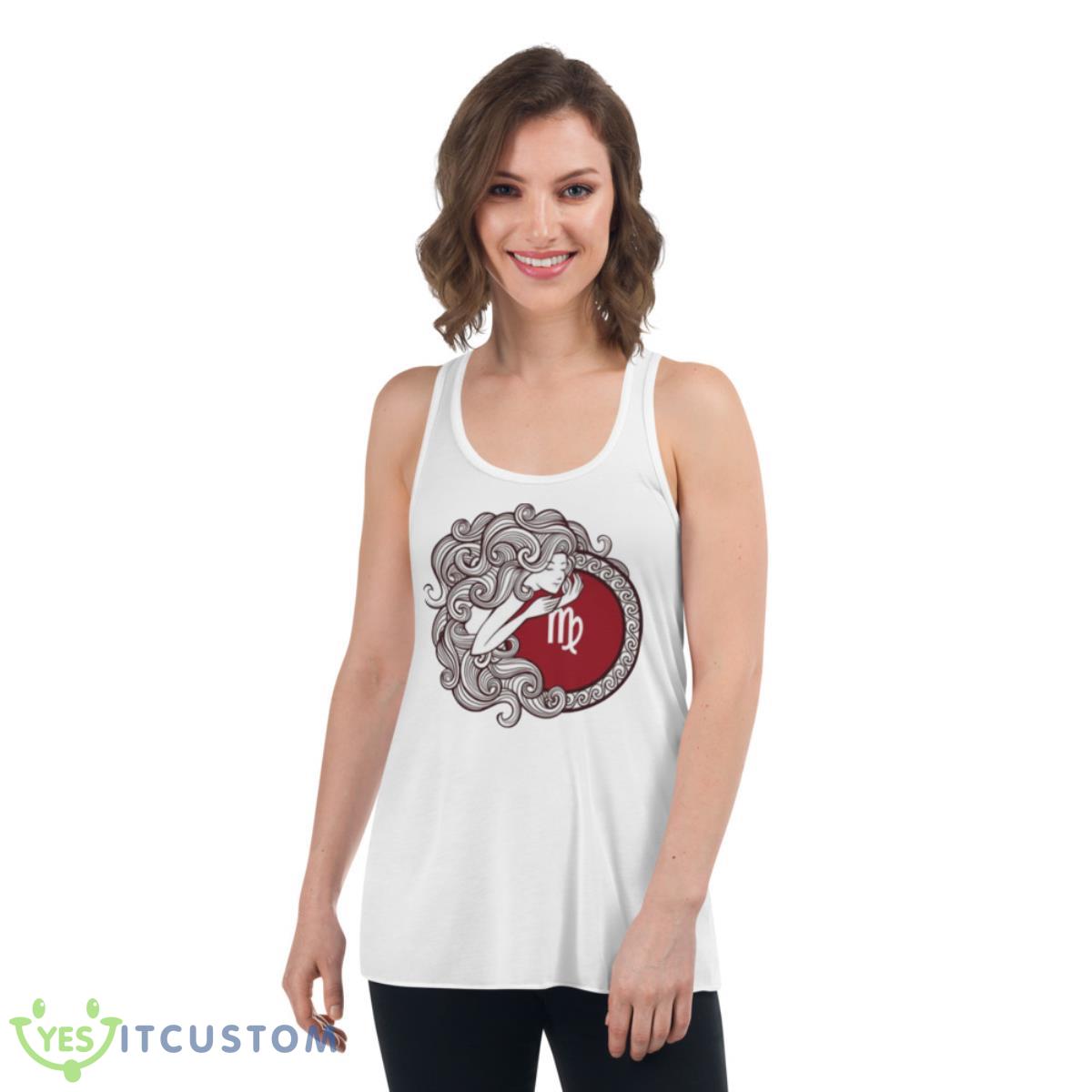 Red Virgo Astrology Maiden Zodiac Shirt 4 Red Virgo Astrology Maiden Zodiac Shirt - Women's Flowy Racerback Tank