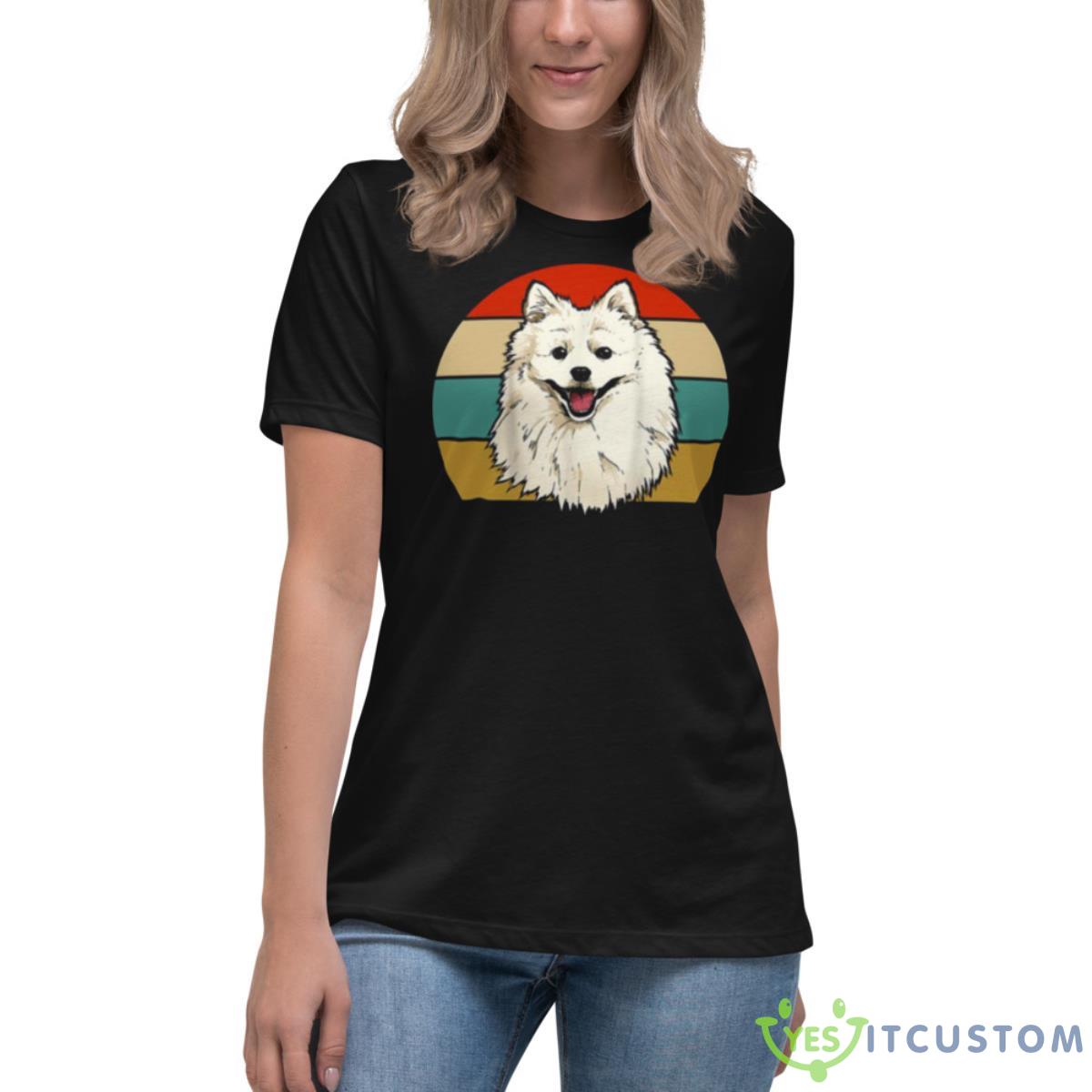 Retro American Eskimo Dog Shirt 6 Retro American Eskimo Dog Shirt - Women's Relaxed Short Sleeve Jersey Tee