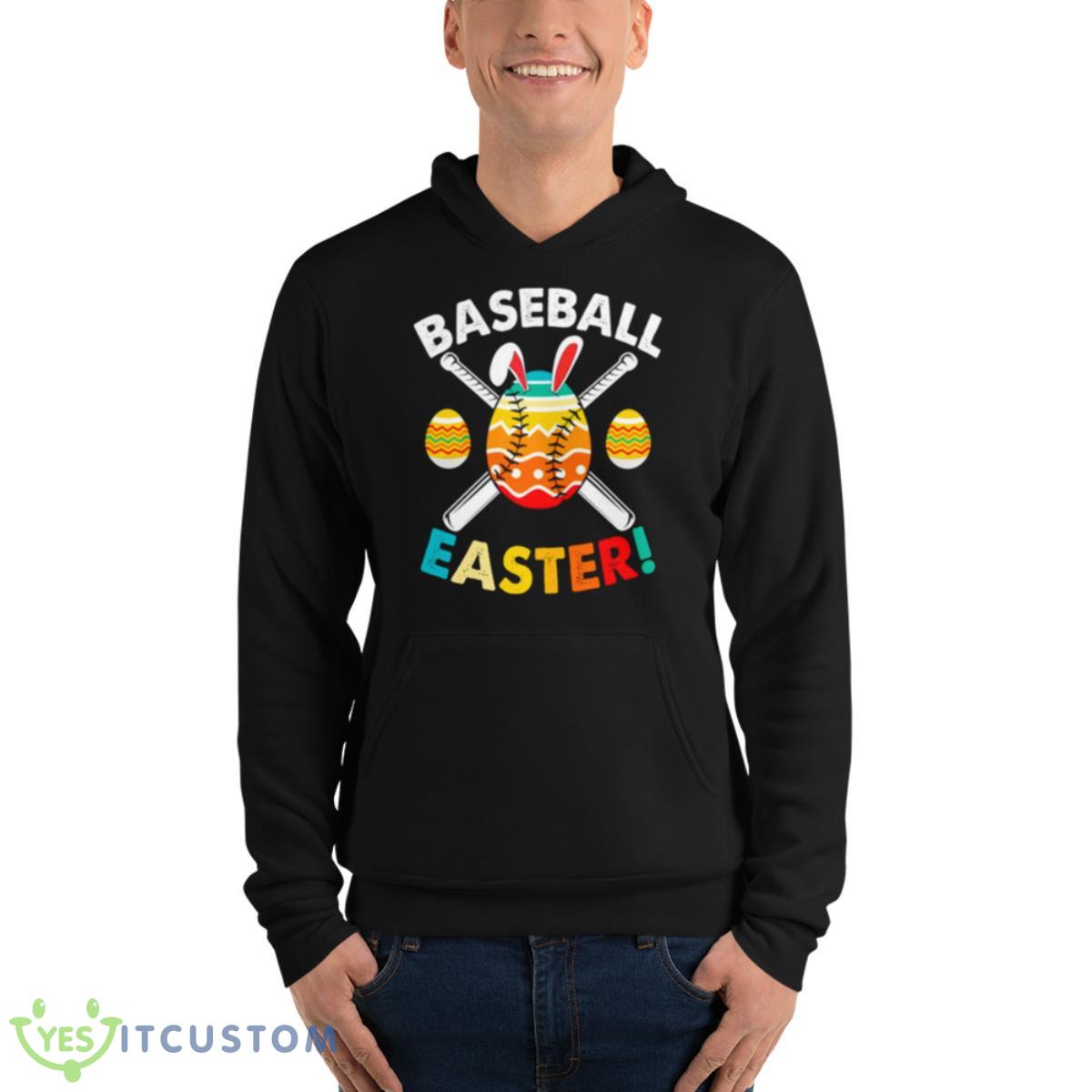 Retro Easter Bunny Baseball Love Easter Eggs Sport Lover Shirt 4 Retro Easter Bunny Baseball Love Easter Eggs Sport Lover Shirt - Unisex Fleece Pullover Hoodie