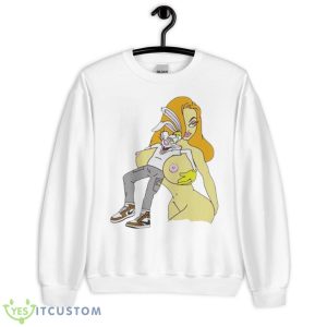 Roger Rabbit Hug Jessica Rabbit Boobs Shirt - Unisex Heavy Blend Crewneck Sweatshirt