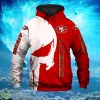 San Francisco 49ers White Skull Red Hoodies Print Full Product Photo 1