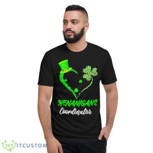 Shenanigans Coordinator Green Heart Shamrock St Patricks Day Shirt - Short Sleeve T-Shirt