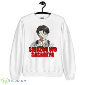 Shinzou Wo Sasageyo Levi Ackerman Shirt - Unisex Heavy Blend Crewneck Sweatshirt