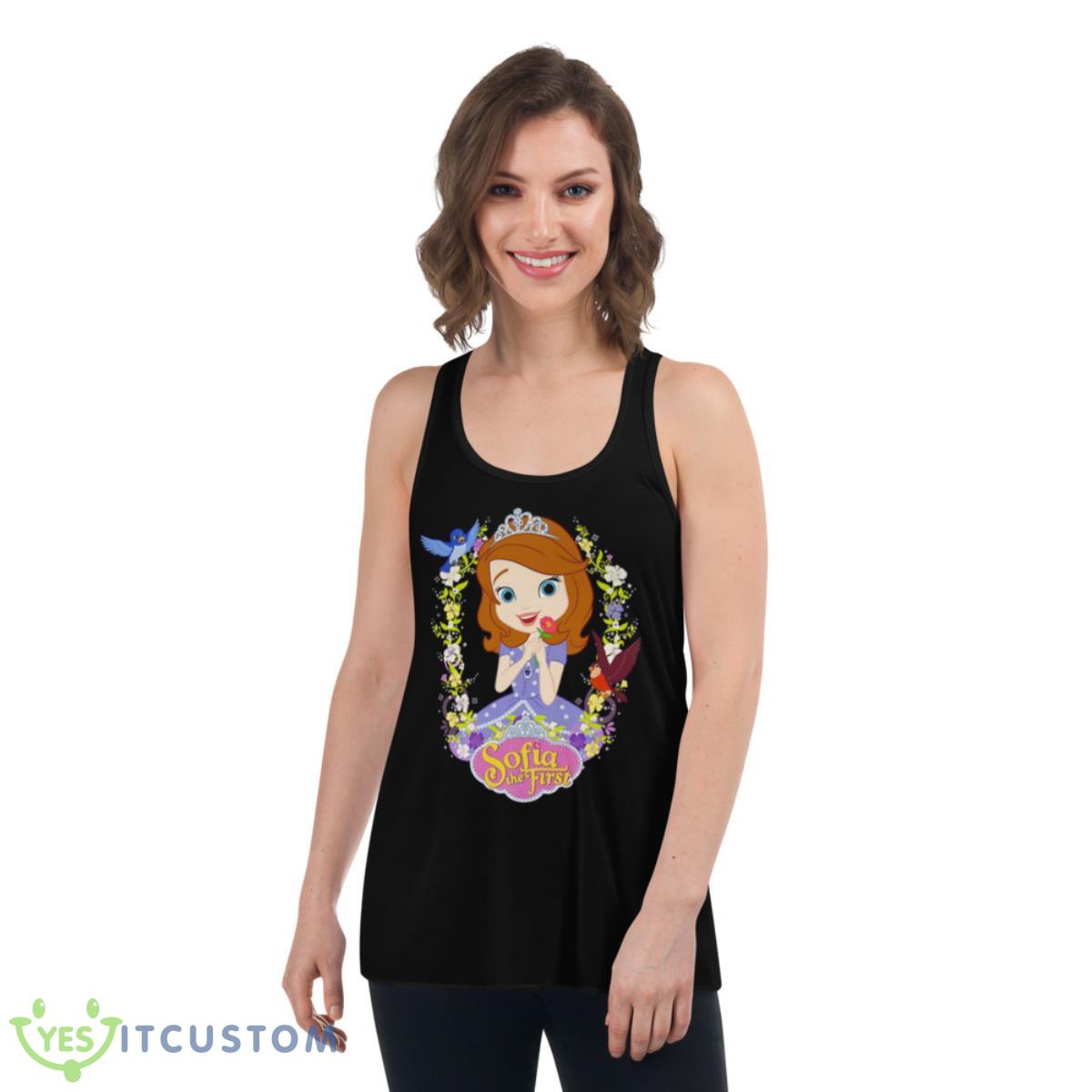 Sofia The First Flower Border Shirt 5 Sofia The First Flower Border Shirt - Women's Flowy Racerback Tank