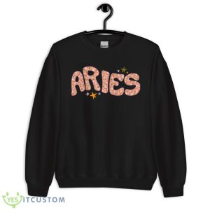 Starry Aries Zodiac Sign Text Shirt - Unisex Crewneck Sweatshirt