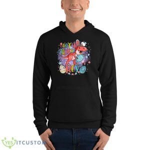 T Rex Easter Saurus Rex Happy Easter Cute Art Shirt - Unisex Fleece Pullover Hoodie
