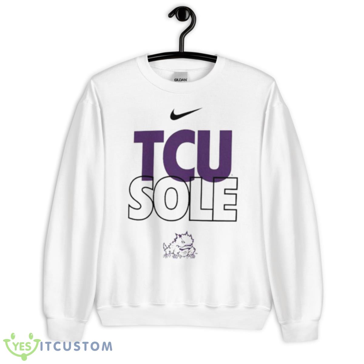 TCU Horned Frogs Nike On Court Bench Shirt 2 TCU Horned Frogs Nike On Court Bench Shirt - Unisex Heavy Blend Crewneck Sweatshirt