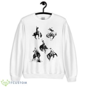 The Buckin Bronc Cowboy Shirt - Unisex Heavy Blend Crewneck Sweatshirt